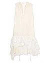 JW ANDERSON JW ANDERSON WOMAN MIDI DRESS IVORY SIZE 4 CUPRO, COTTON,15023830IC 2