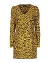 CAVALLI CLASS CAVALLI CLASS WOMAN MINI DRESS OCHER SIZE 4 COTTON, ELASTANE,15037905OP 7