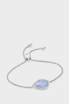 MONICA VINADER BLUE LACE AGATE AND STERLING SILVER SIREN NUGGET FRIENDSHIP CHAIN BRACELET,SS-BM-SBBM-AGB
