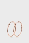 Monica Vinader Rose Gold Plated Vermeil Silver Siren Muse Large Hoop Earrings In R Gold
