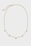 Monica Vinader Diamond And 18k Yellow Gold Vermeil Fiji Tiny Button Necklace In Y Gold