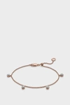 Monica Vinader Rose Gold Plated Vermeil Silver Fiji Tiny Diamond Button Bracelet In R Gold
