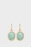 Monica Vinader Aquamarine And 18k Yellow Gold Vermeil Siren Wire Earrings In Y Gold