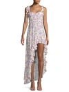 FOR LOVE & LEMONS CAROLINE FLORAL HIGH-LOW DRESS,0400012548798