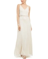 ADRIANNA PAPELL EMBELLISHED BLOUSON GOWN