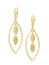 GURHAN WILLOW GEO 24K GOLD MARQUISE DROP EARRINGS,0400010693873