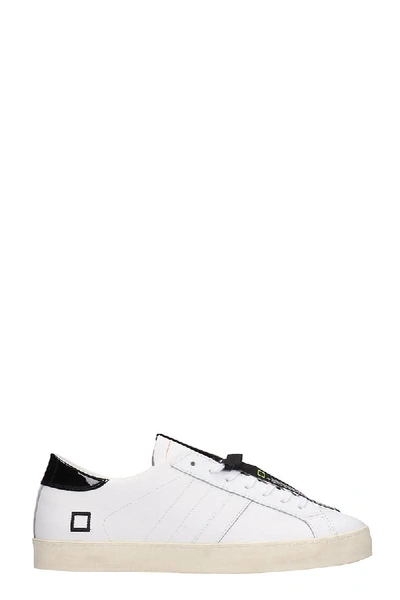 Date Hill Low Split Sneakers In White Leather