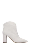 THE SELLER HIGH HEELS ANKLE BOOTS IN WHITE SUEDE,11332052
