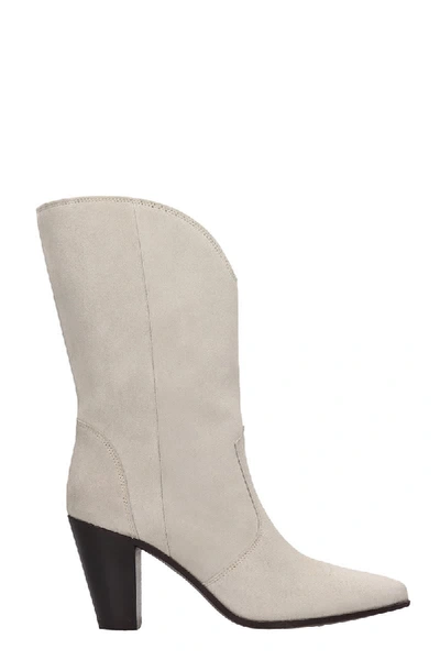 Golden Goose Raphael Texan Boots In Beige Suede