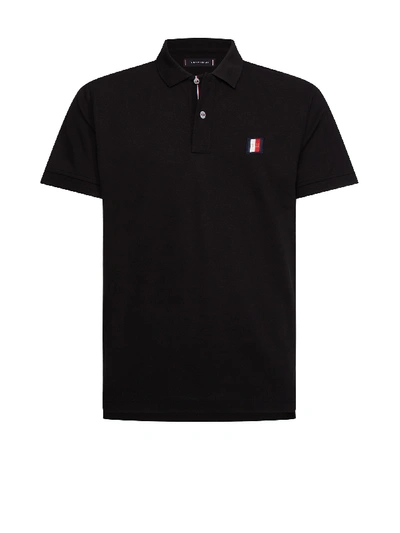 Tommy Hilfiger Logo Polo Shirt In Nero