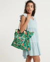 SUPERDRY WOMEN'S PRINTED ROPE TOTE BAG GREEN SIZE: 1SIZE,21592211000160UW007