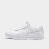 Puma Women's Carina Leather Casual Sneakers From Finish Line In White/white/silver