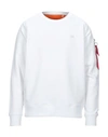 Alpha Industries Sweatshirts In White