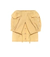 Jacquemus Cueillette Courte Layered Gathered Poplin Mini Skirt In Yellow