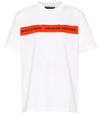 Kwaidan Editions Logo Tape Cotton-jersey T-shirt In White