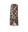 GANNI LEOPARD-PRINT MAXI SKIRT,P00458650