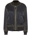 UNDERCOVER DOTTED SILK-BLEND BOMBER JACKET,P00459220