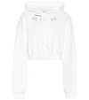 ALESSANDRA RICH EMBELLISHED COTTON HOODIE,P00462760