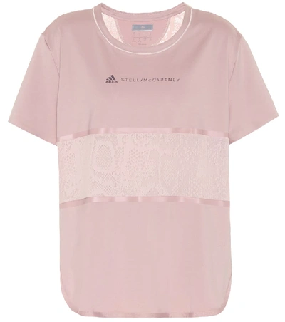Adidas By Stella Mccartney Panel Detail T-shirt In Pink