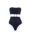 ALEXANDRA MIRO WHITNEY BELTED BANDEAU SWIMSUIT,P00466404