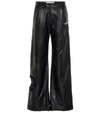 OFF-WHITE CUT-OUT WIDE-LEG LEATHER trousers,P00466816