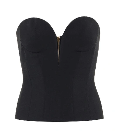 Versace Fitted Corset Top In Black