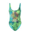 VERSACE Jungle-print swimsuit,P00466877