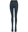 MARINE SERRE Printed stretch-jersey tights,P00466898