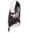 Bottega Veneta Printed Silk-satin Twill Halterneck Top In Multicoloured
