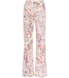 ETRO HIGH-RISE PRINTED FLARE JEANS,P00467821