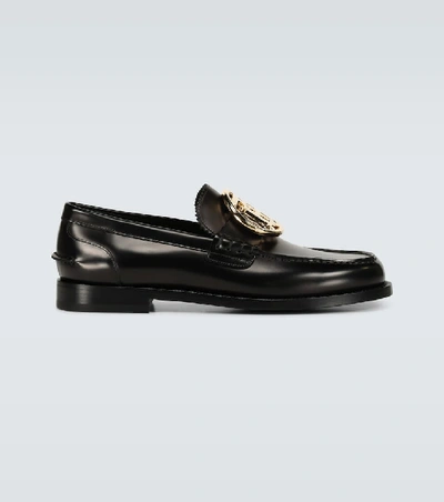 Burberry Bedmoore Loafers With Tb Buckle In Black