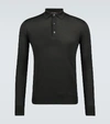 LORO PIANA ML LONG-SLEEVED WOOL POLO SHIRT,P00440454