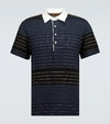 BARENA VENEZIA STRIPED COTTON-BLEND POLO TOP,P00450529