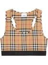 Burberry Dalby Check Sport Top In Neutrals