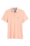 Ted Baker Tortila Slim Fit Tipped Pocket Polo In Coral
