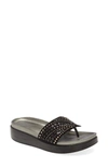 Donald Pliner Fifi Slide Sandal In Black Suede