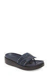 Donald Pliner Fifi Slide Sandal In Navy Suede