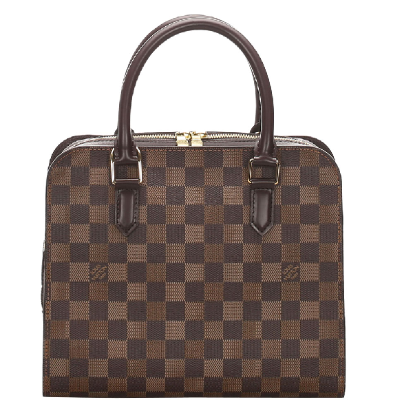 Pre-Owned Louis Vuitton Damier Ebene Canvas Triana Bag In Brown | ModeSens