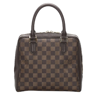 Pre-owned Louis Vuitton Damier Ebene Canvas Brera Bag In Brown