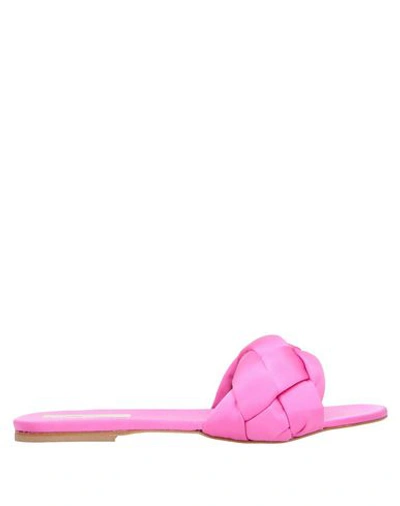 Polly Plume Sandals In Fuchsia