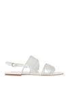 Polly Plume Sandals In White In White