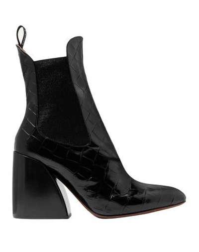Chloé Ankle Boot In Deep Purple
