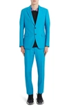 VERSACE SKINNY FIT MOHAIR & WOOL SUIT,A81855A231167