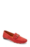 Robert Zur Perlata Loafer In Racing Red Suede