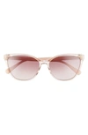 Longchamp Le Pliage 57mm Gradient Cat Eye Sunglasses In Rose