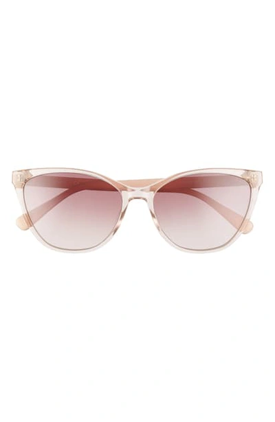 Longchamp Le Pliage 57mm Gradient Cat Eye Sunglasses In Rose