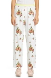 ANNA SUI EMBROIDERED ROSE SEQUIN PANTS,420J41
