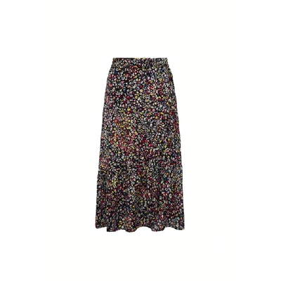 Gerard Darel Liccia - Midi Skirt In Printed Jacquard In Black