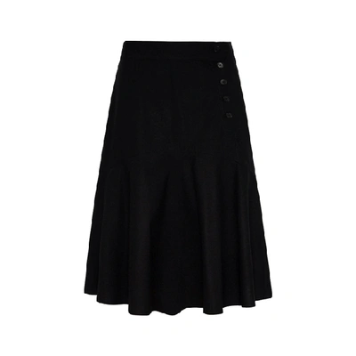 Gerard Darel Lillia - Cotton Poplin Skirt With Ruffle In Noir