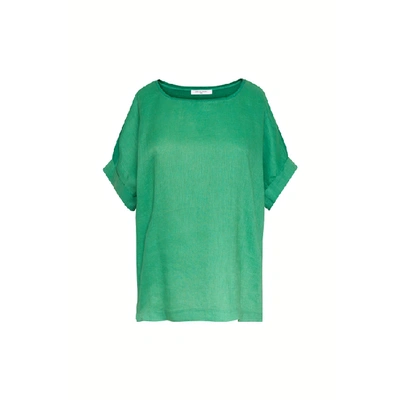 Gerard Darel July - Loose-fitting Ramie Linen T-shirt In Green